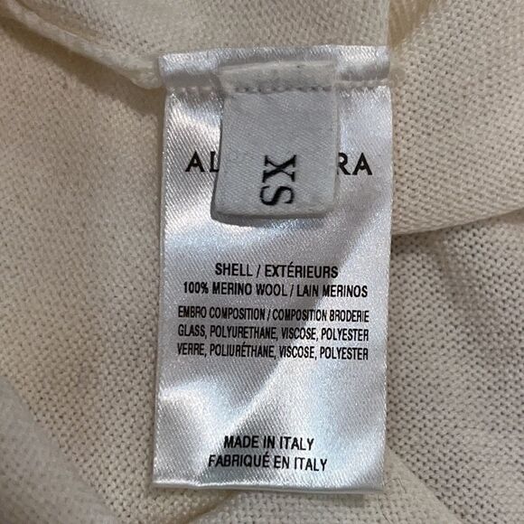 NWT ALTUZARRA Hermione Embroidered Merino Wool Sweater, Off-White XS - Picture 13 of 15